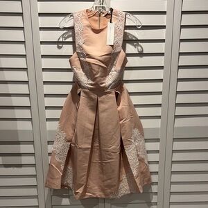 English Factory NWT Sleeveless Cut Out back Blush Pink Lace Dress.
